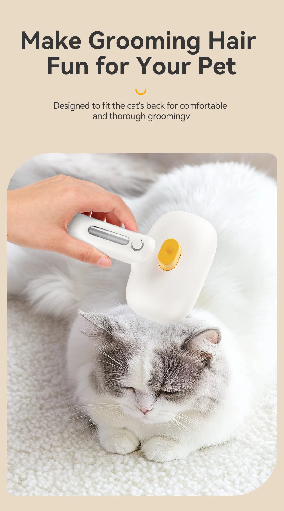 ROJECO Electric Steam Grooming Brush