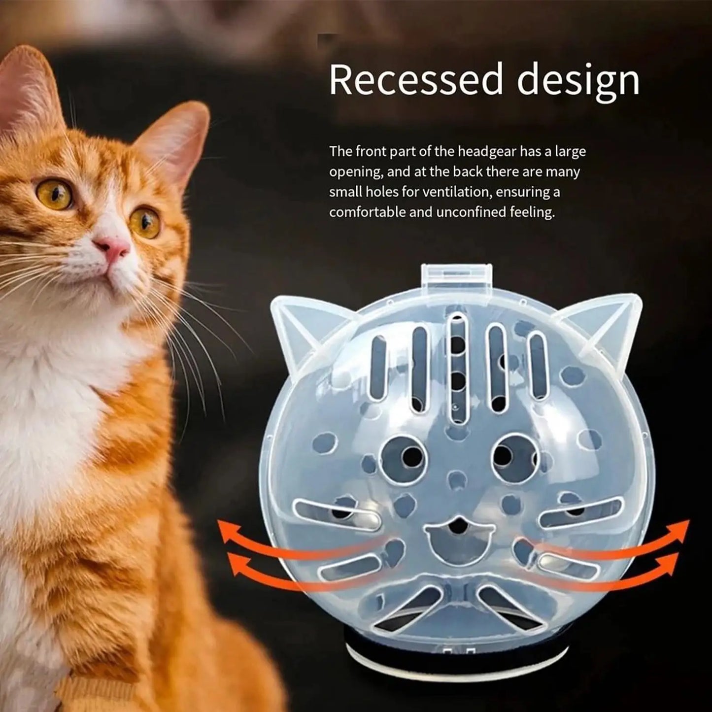 Breathable Cat Grooming Muzzle Hood