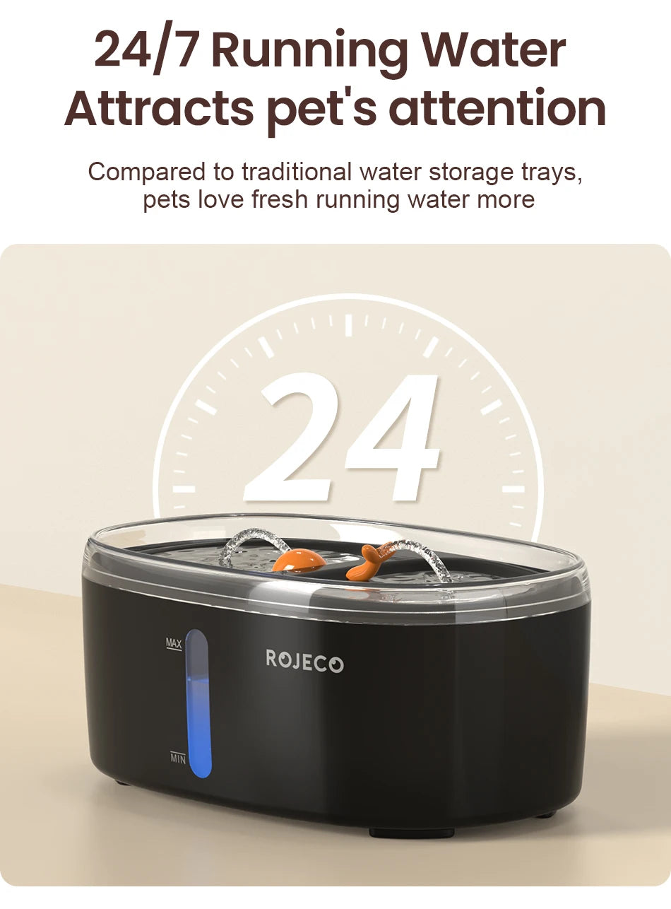 ROJECO Automatic Pet Water Fountain 2.5L