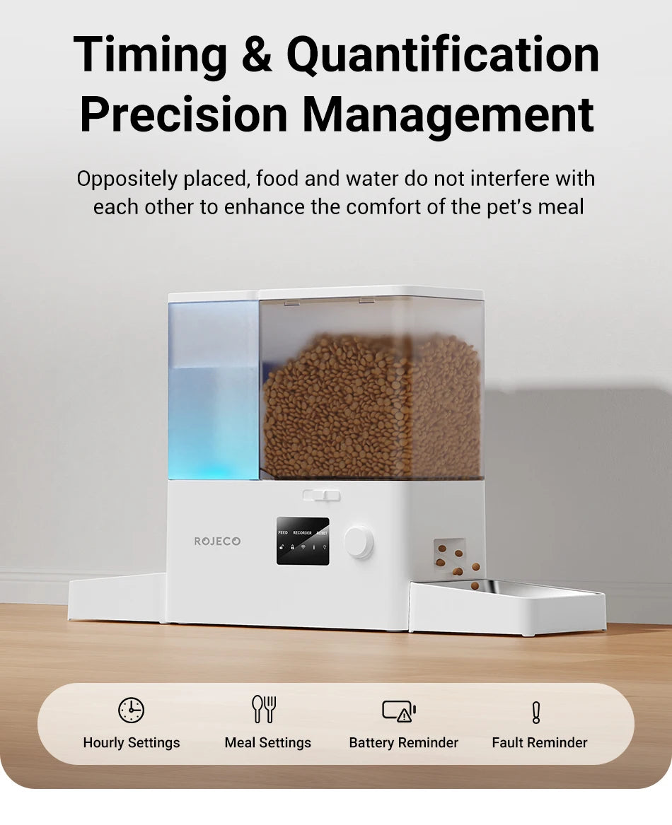 ROJECO WiFi Smart Feeder & Fountain