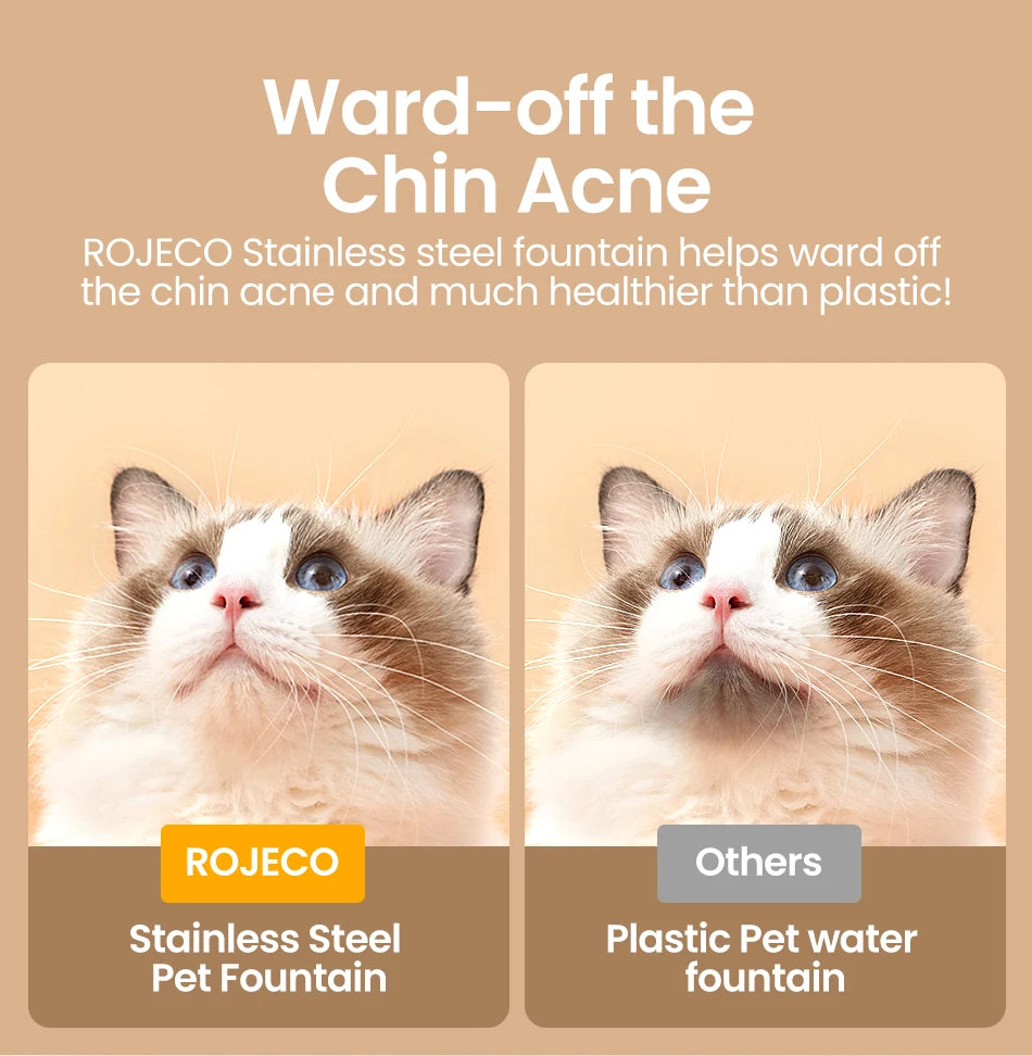 ROJECO Stainless Steel Pet Fountain