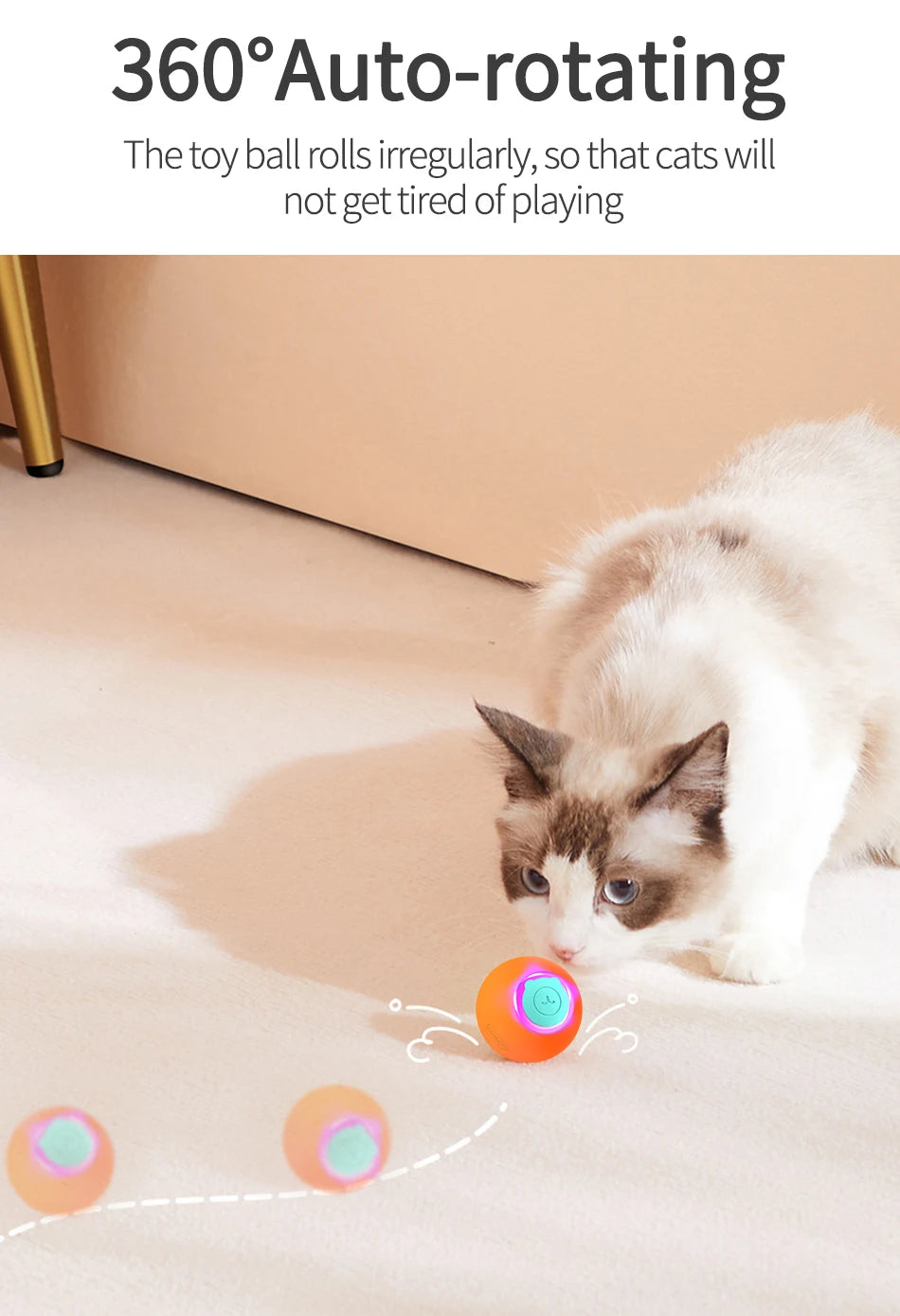 ROJECO Interactive Cat Bouncing Ball