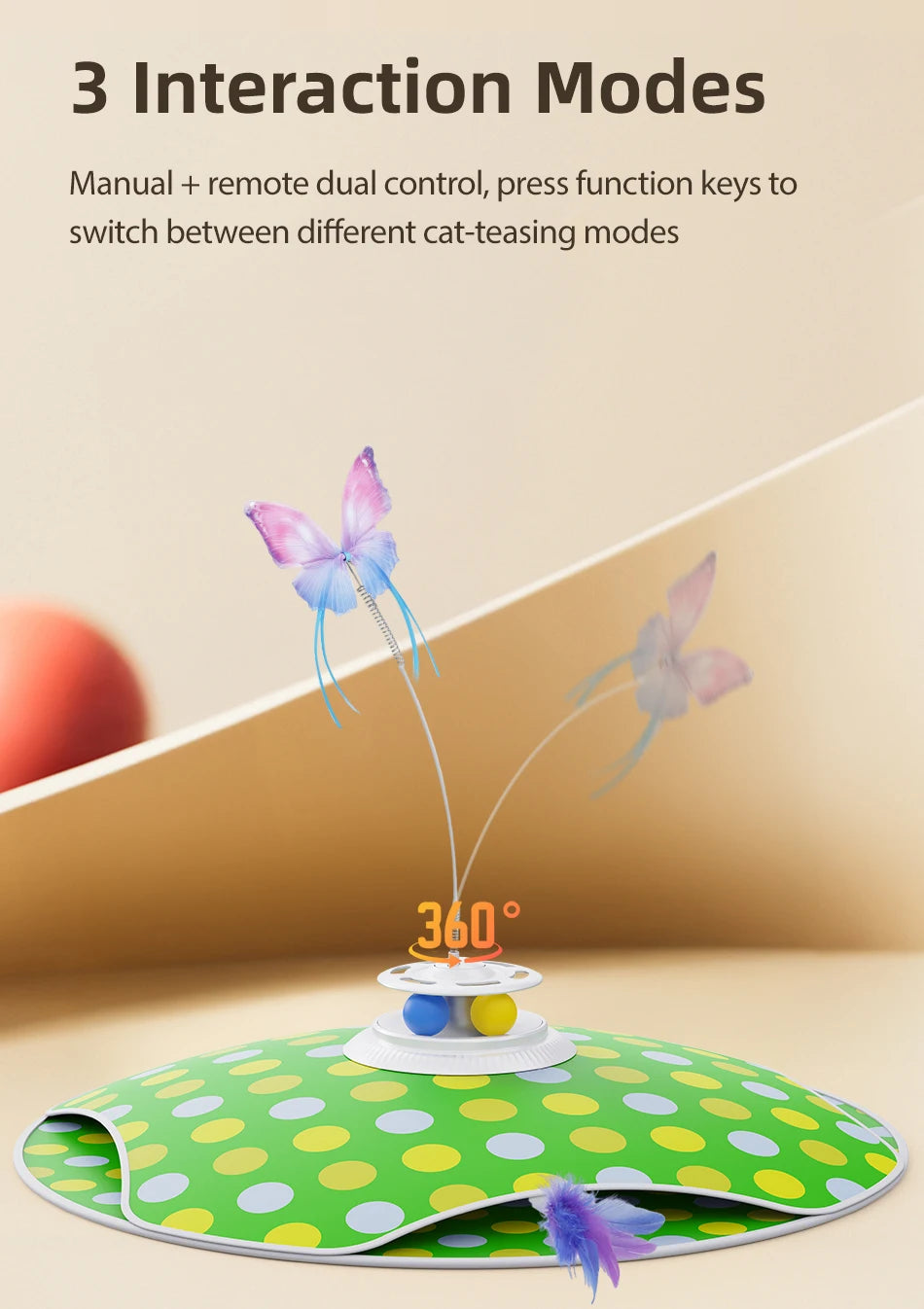 ROJECO 3-in-1 Interactive Cat Toy