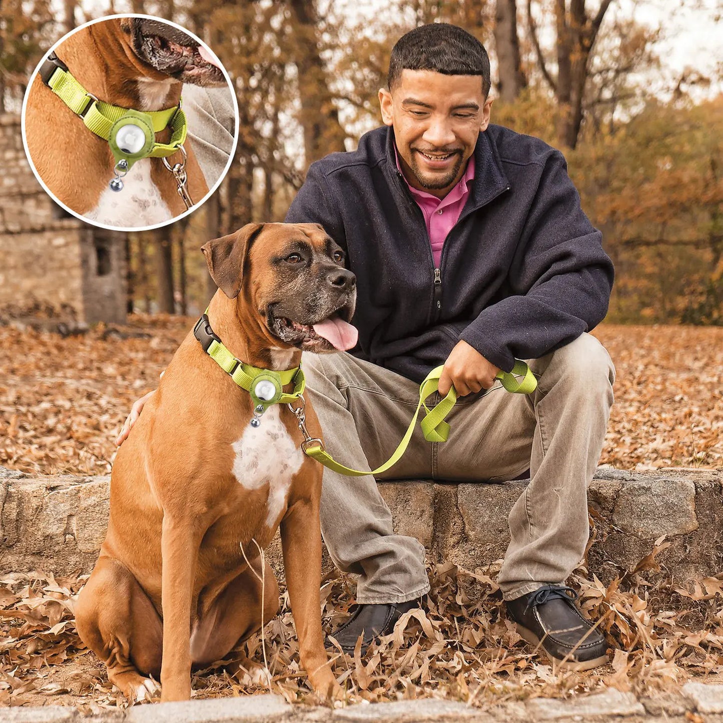 Reflective AirTag Dog Collar