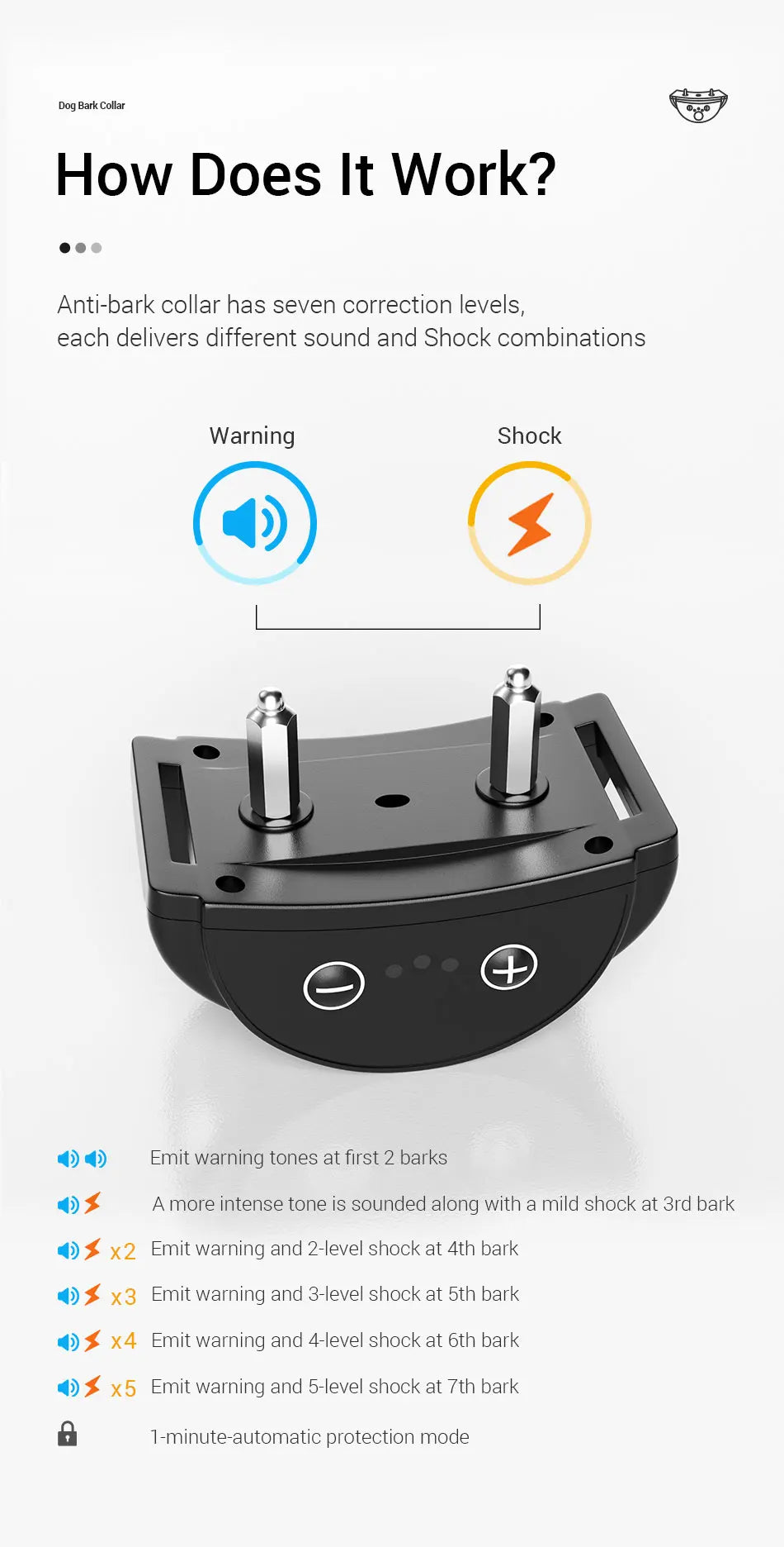 ROJECO Auto Anti-Bark Collar