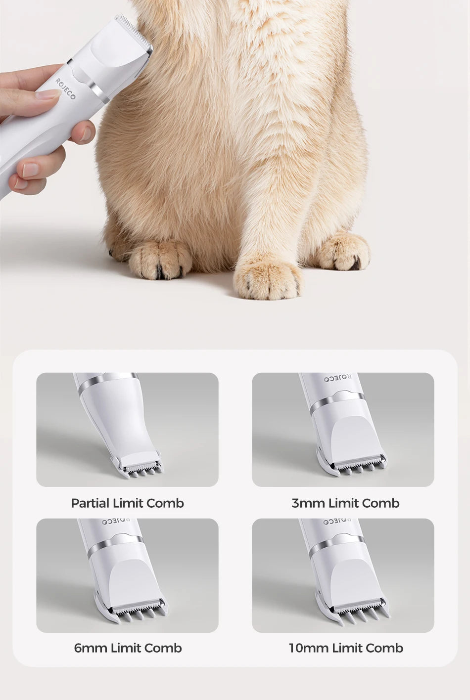 ROJECO 4-in-1 Pet Grooming Trimmer Kit