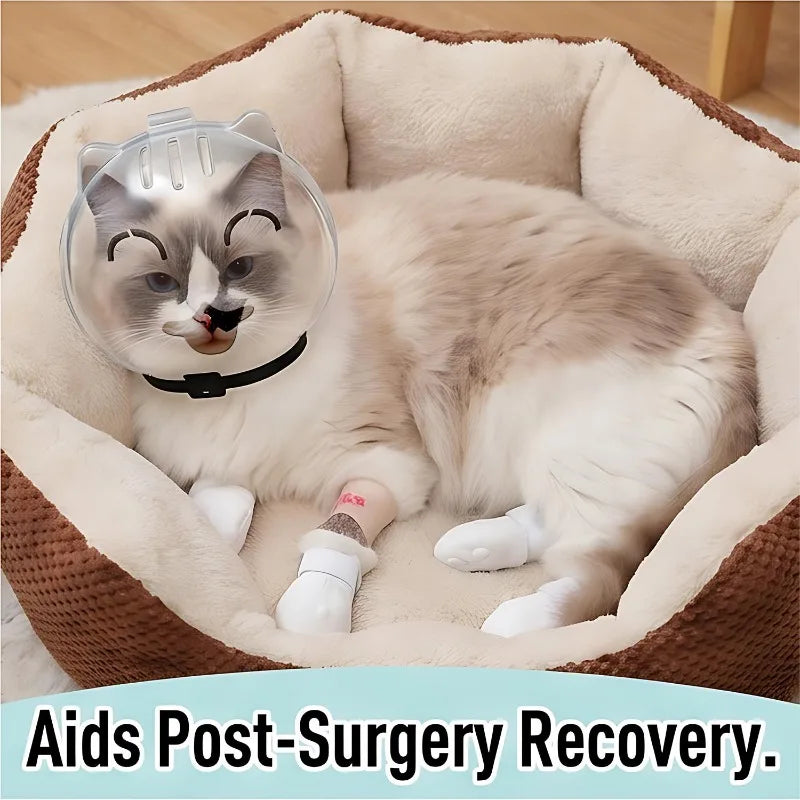 Cat Grooming Helmet & Paw Covers