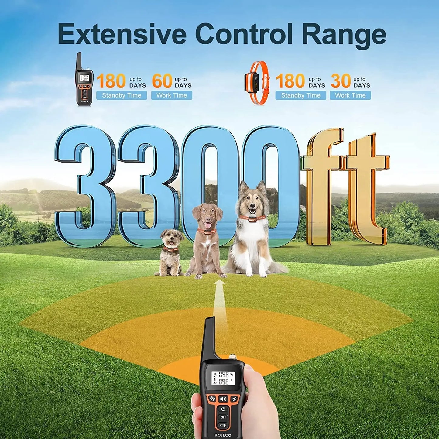 ROJECO PD529 1000m Training Collar