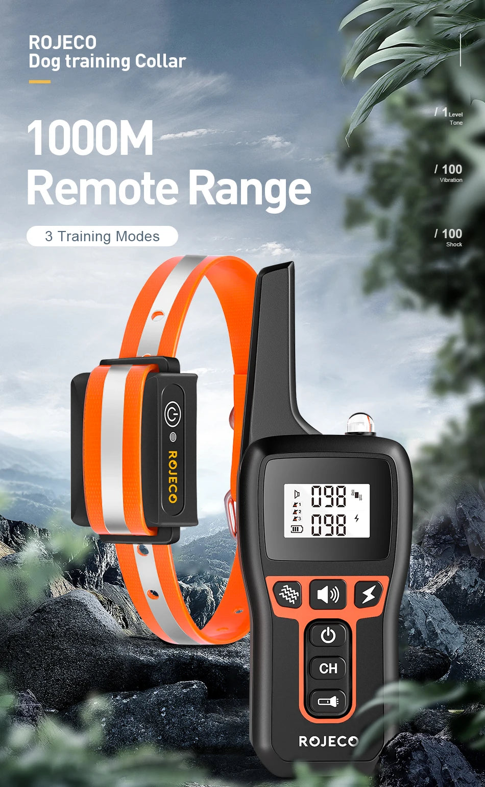 ROJECO PD529 1000m Training Collar