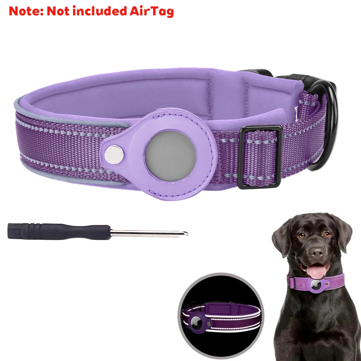 New For Apple Airtag Pet Dog Collar Anti-Lost Reflective Protective Tracker WaterProof For Pet Dog Cat Dog Positioning Collar