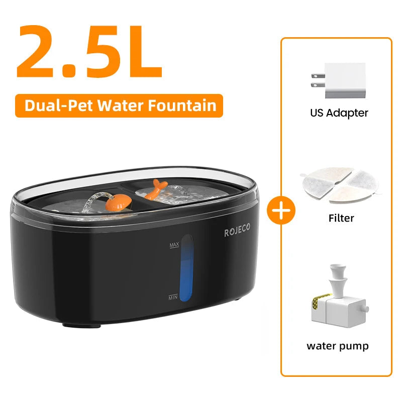 ROJECO Automatic Pet Water Fountain 2.5L