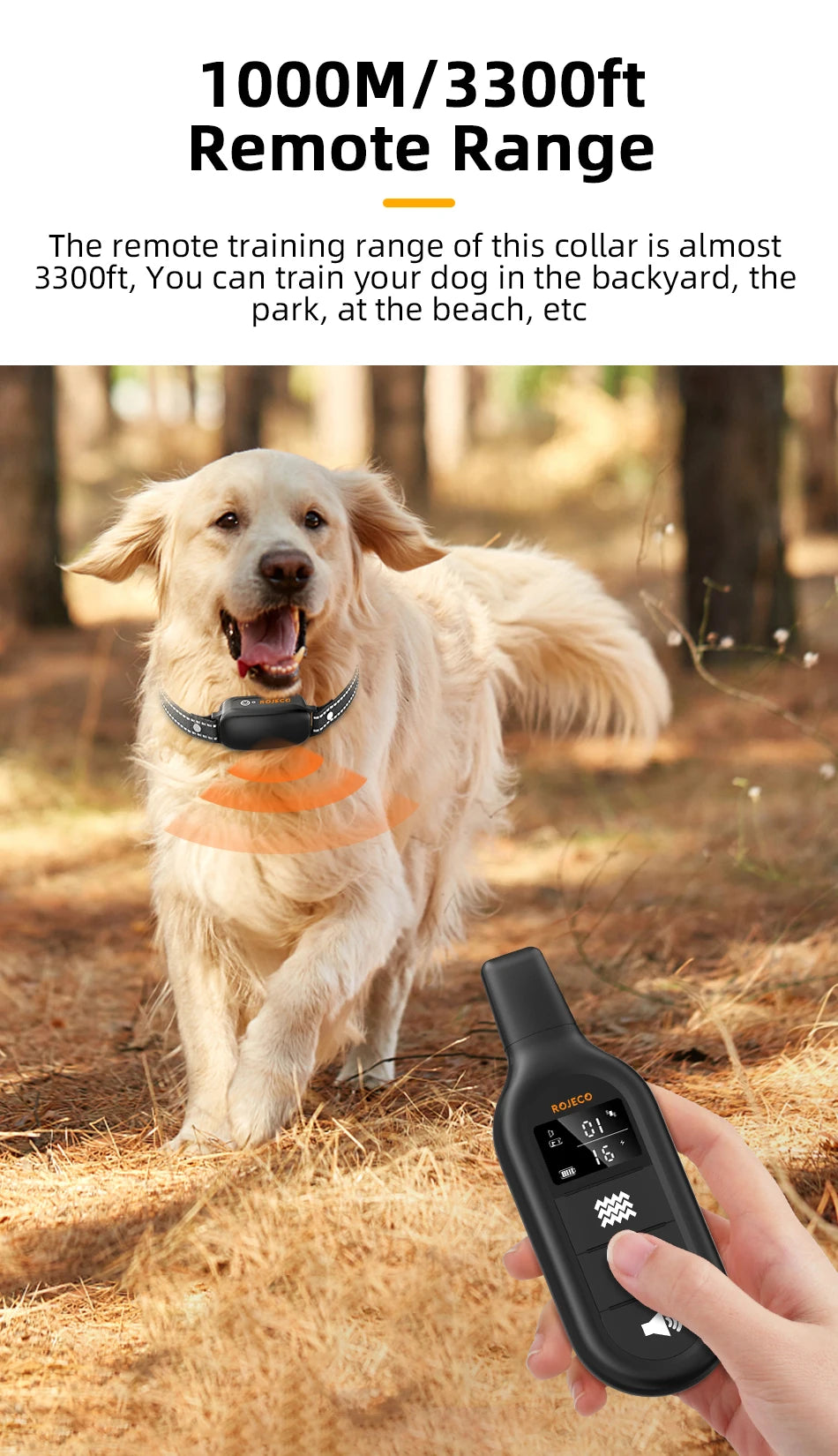 ROJECO Remote Dog Training Collar