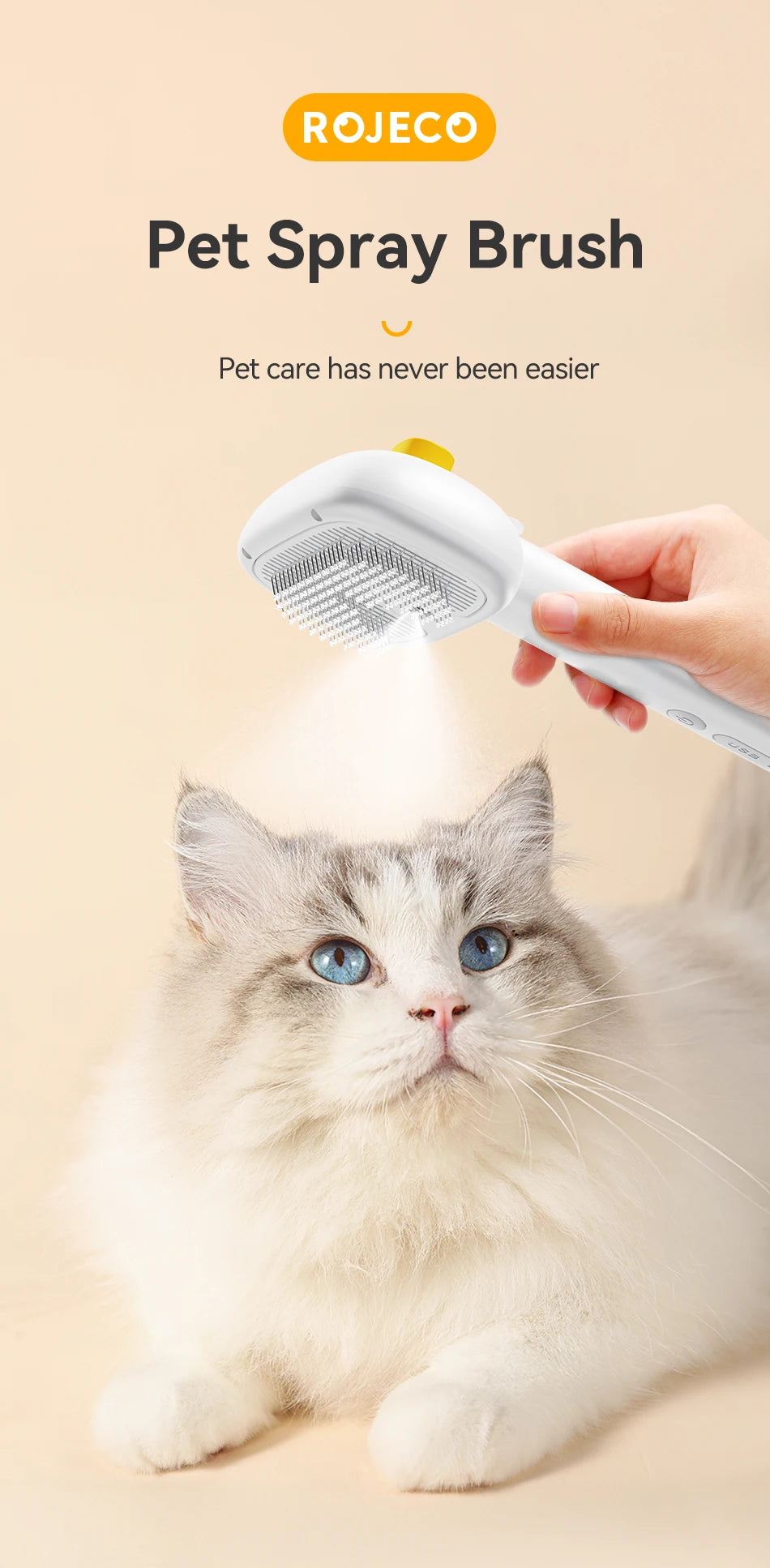 ROJECO Electric Steam Grooming Brush