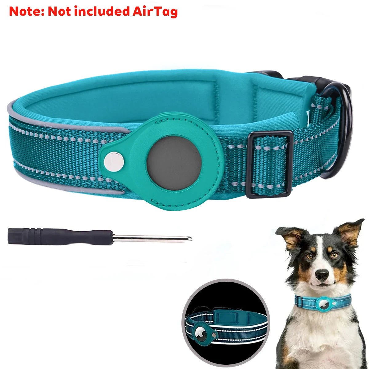 New For Apple Airtag Pet Dog Collar Anti-Lost Reflective Protective Tracker WaterProof For Pet Dog Cat Dog Positioning Collar