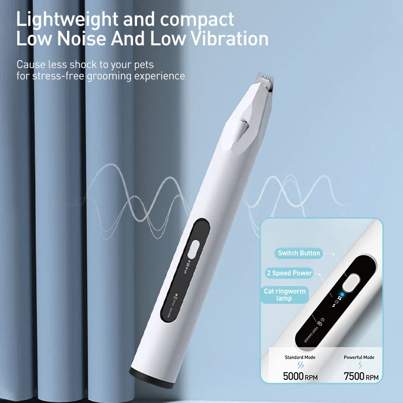 ROJECO 3-in-1 Pet Hair Trimmer LED