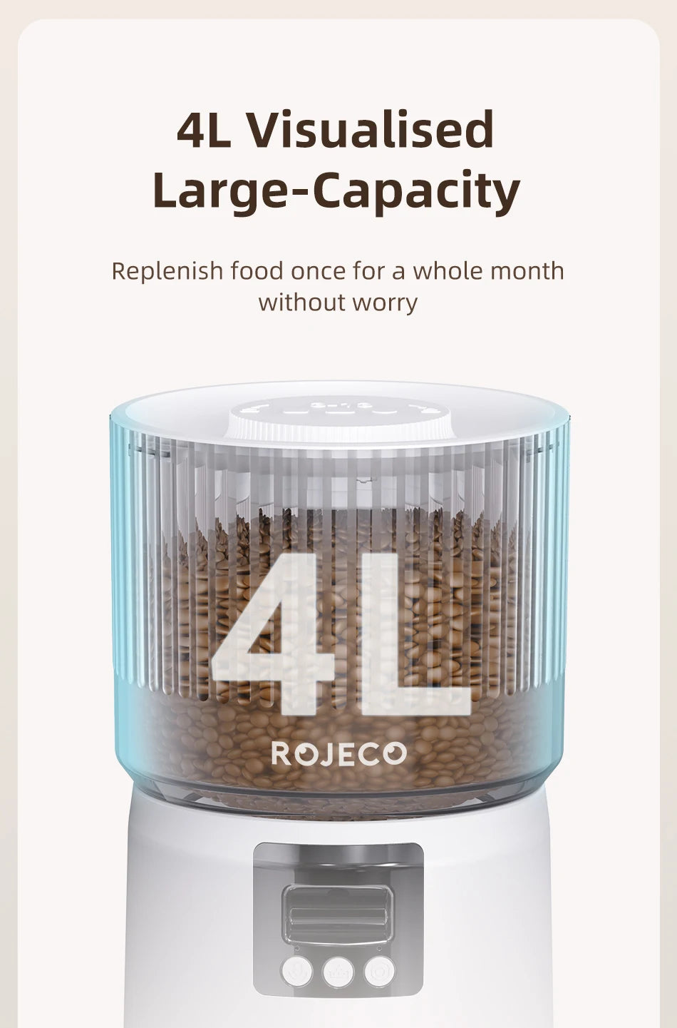ROJECO Smart Pet Feeder with Camera