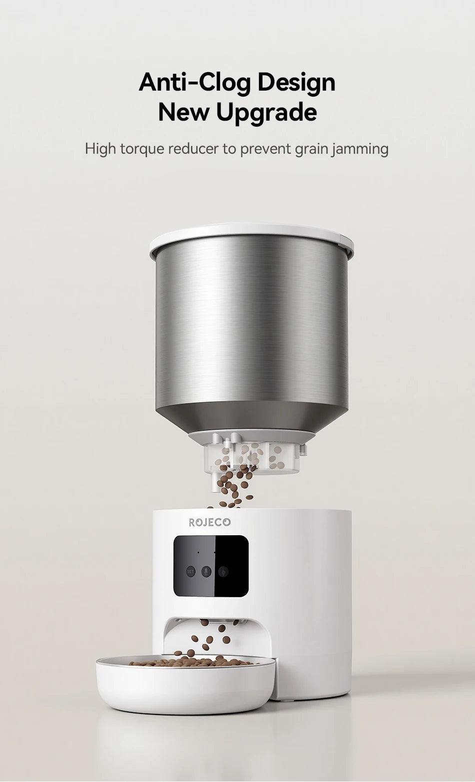 ROJECO 4.5L Smart Pet Feeder WiFi