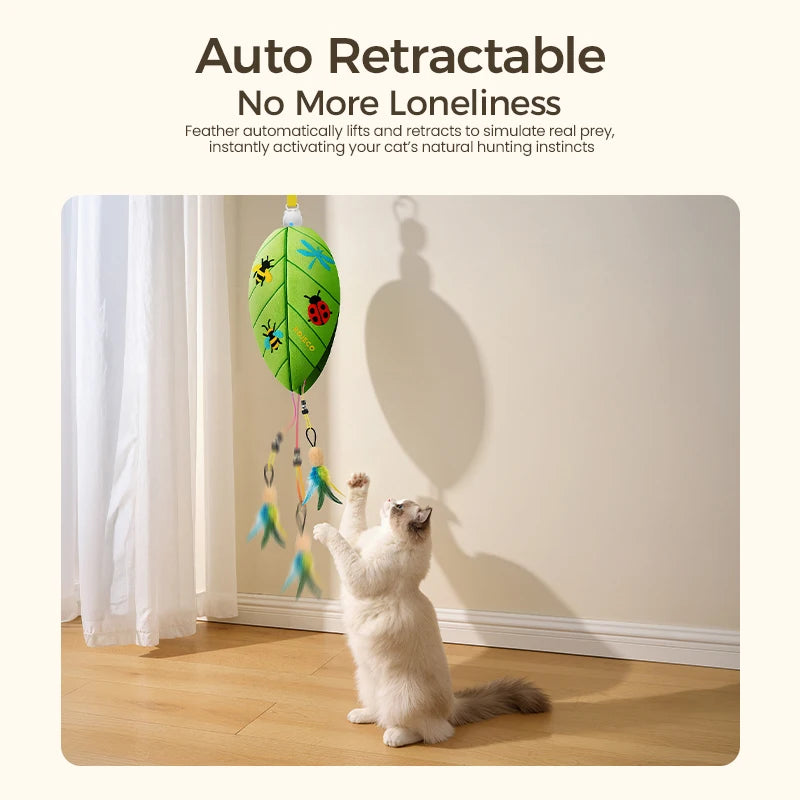 ROJECOnAutomatic Cat Feather & Laser Toy