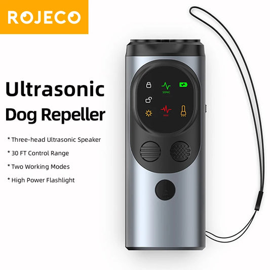 ROJECO Ultrasonic Dog Repeller LED