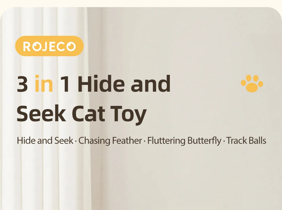 ROJECO 3-in-1 Interactive Cat Toy