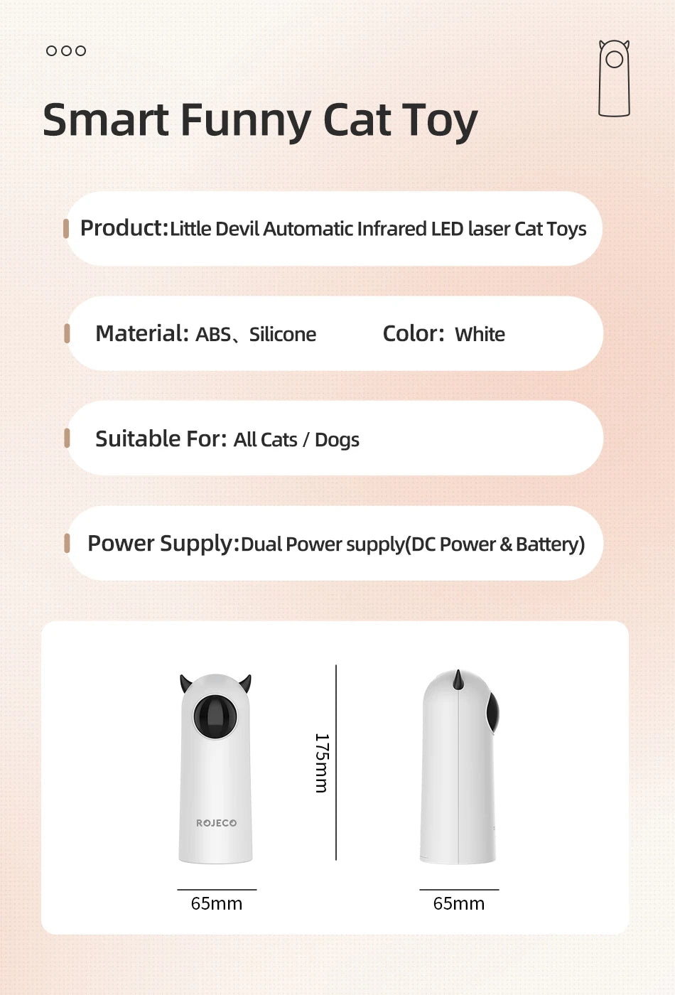 ROJECO Smart LED Laser Cat Toy