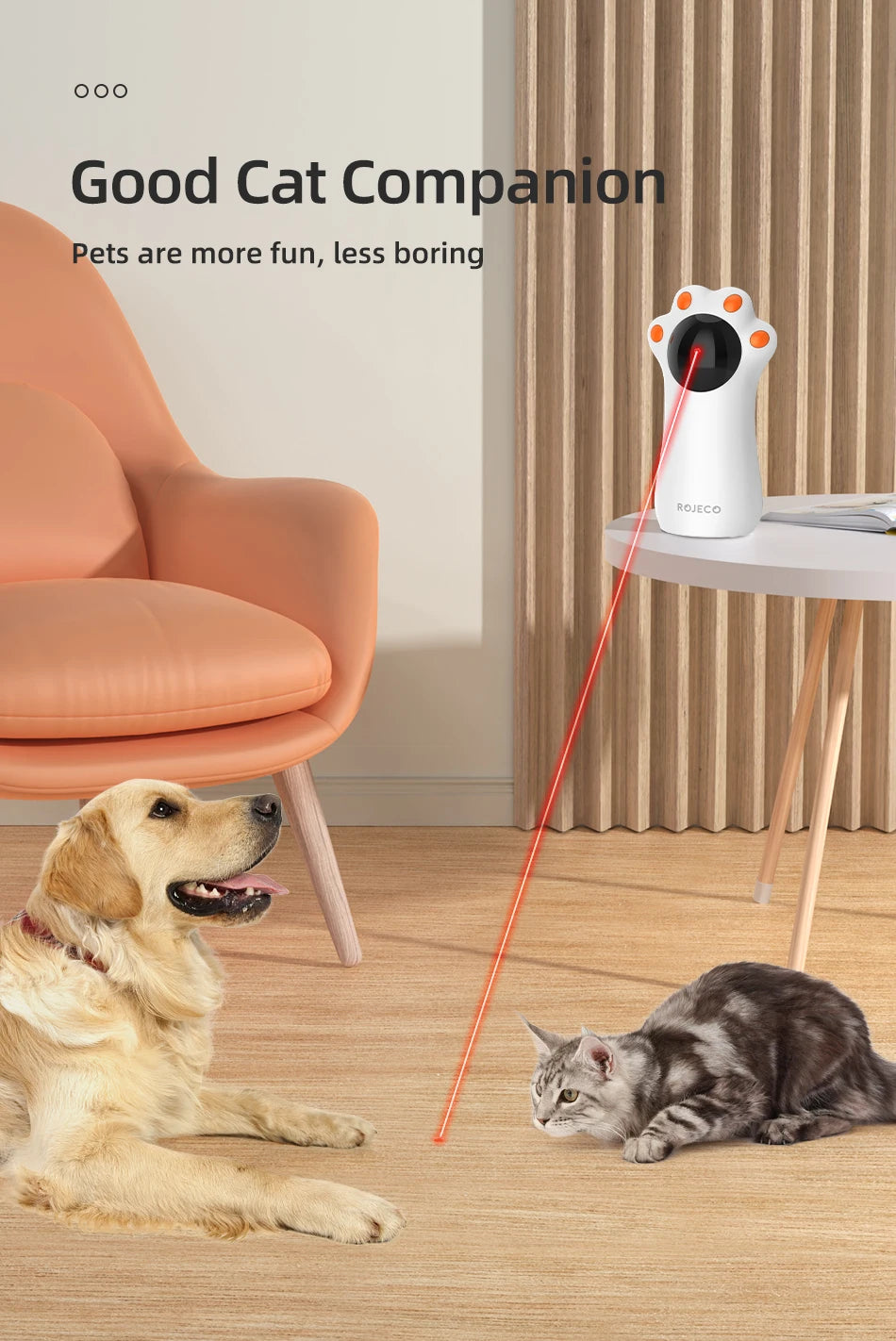 ROJECO Smart LED Laser Cat Toy