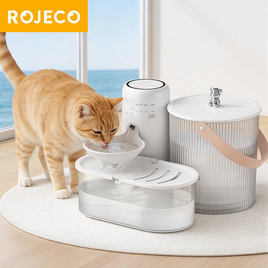 ROJECO Wireless Pet Water Fountain 3L
