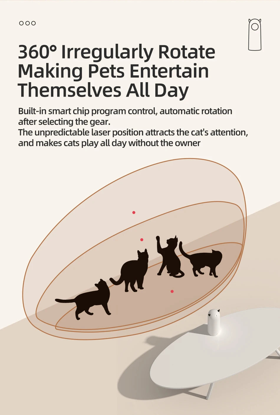 ROJECO Smart LED Laser Cat Toy
