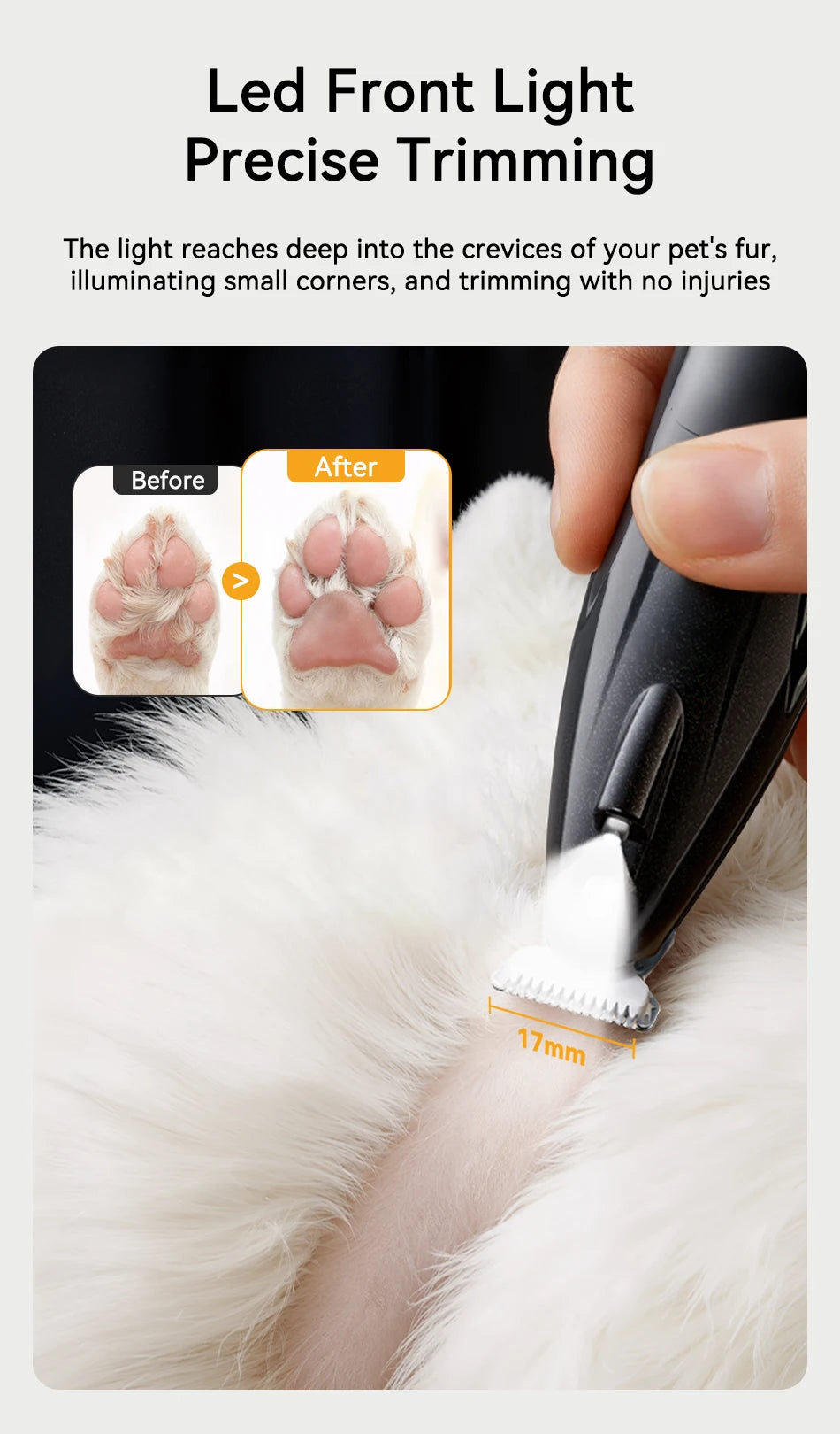 ROJECO Electric Pet Clipper & Grooming Trimmer