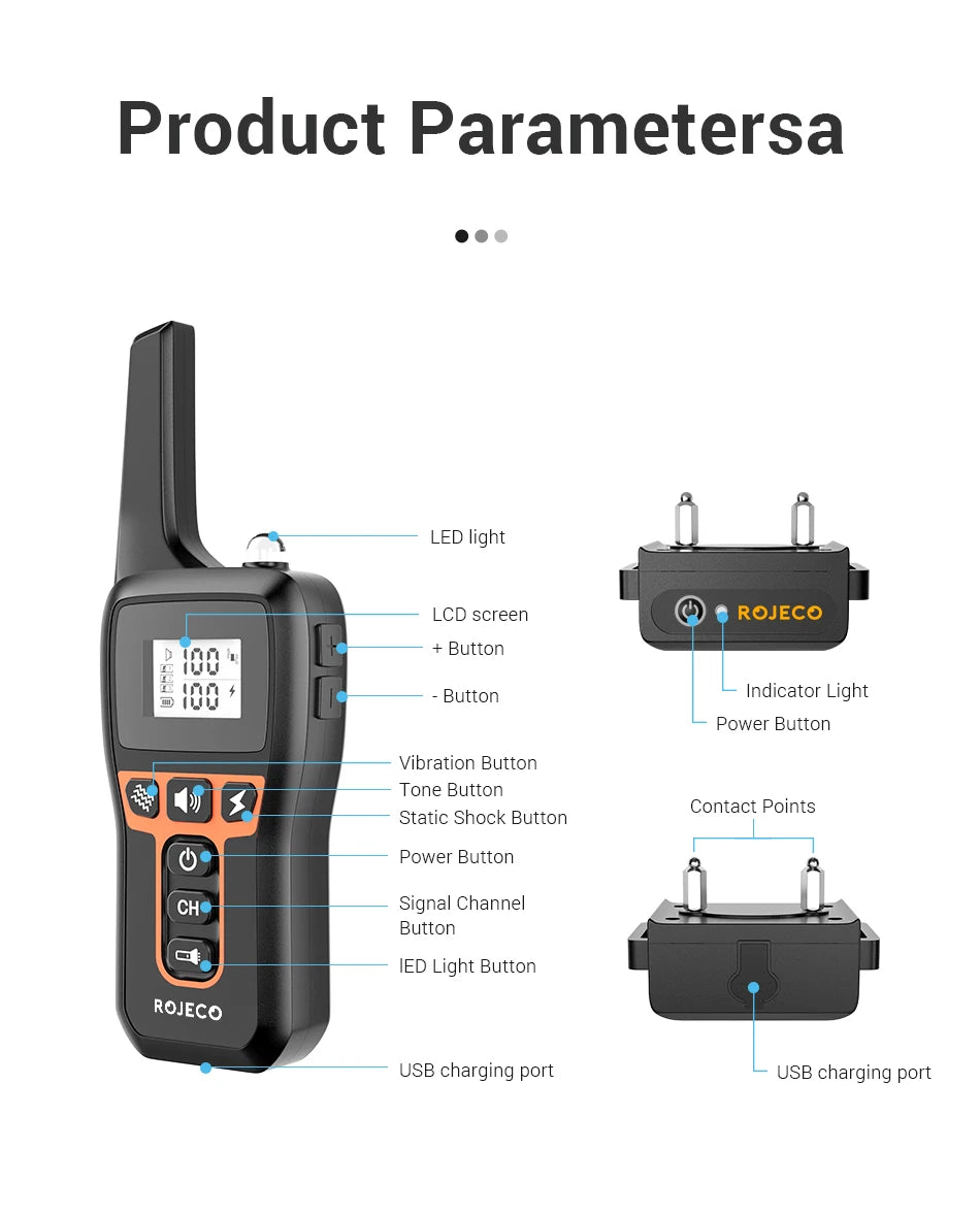 ROJECO PD529 1000m Training Collar