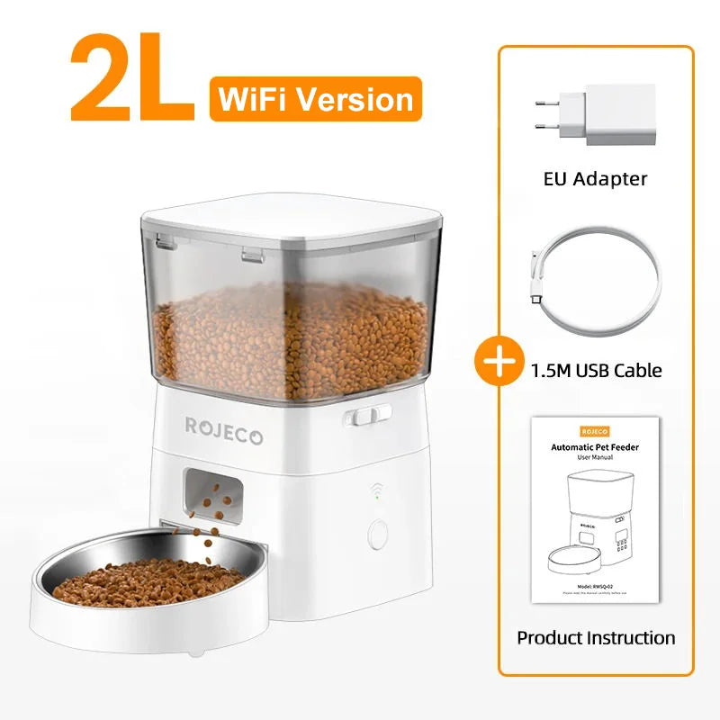 ROJECO Smart Automatic Pet Food Dispenser