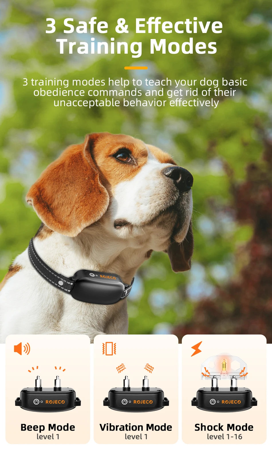ROJECO Remote Dog Training Collar