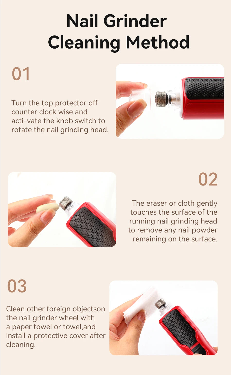 ROJECO 7-Speed Electric Nail Grinder