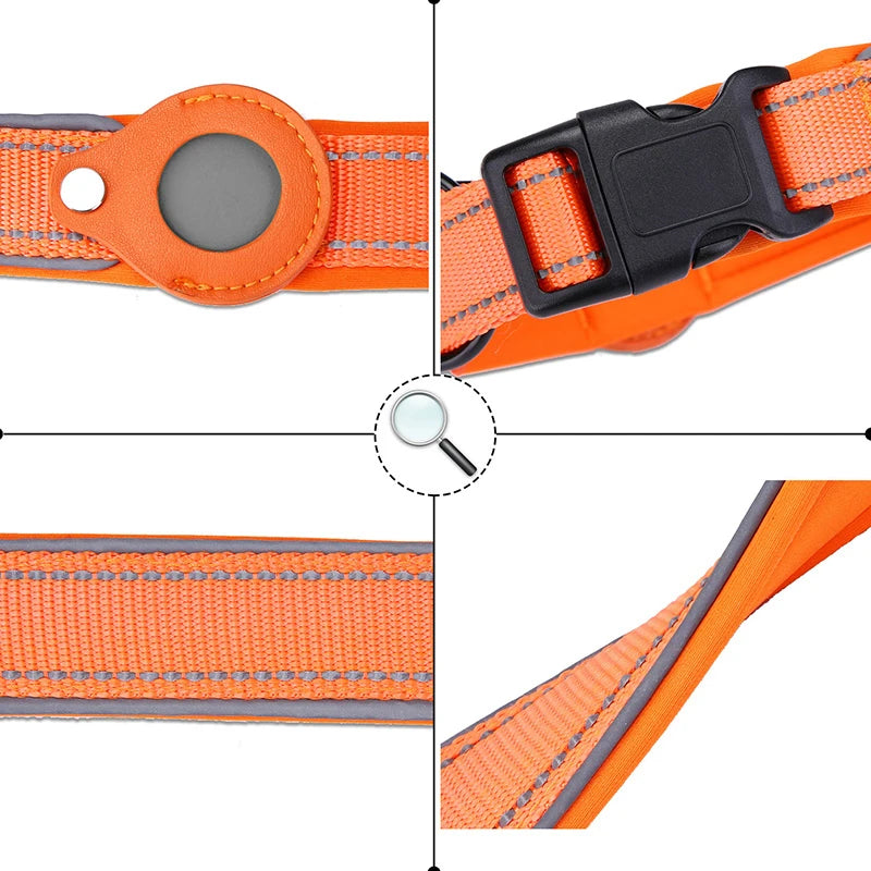 Reflective AirTag Dog Collar