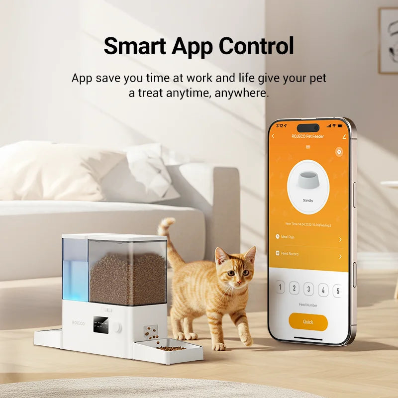 ROJECO WiFi Smart Feeder & Fountain