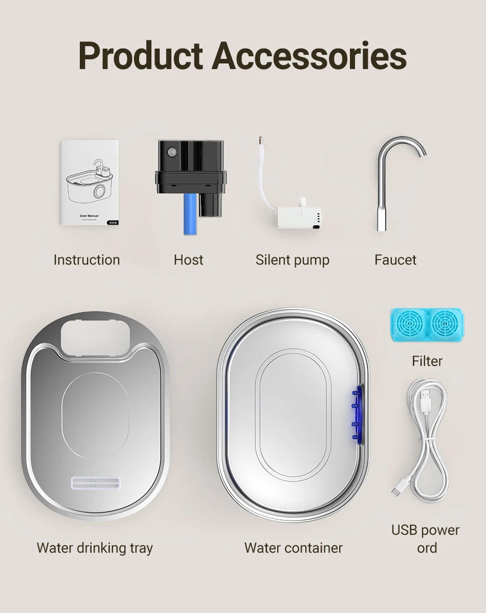 ROJECO Smart Pet Water Fountain 3.2L