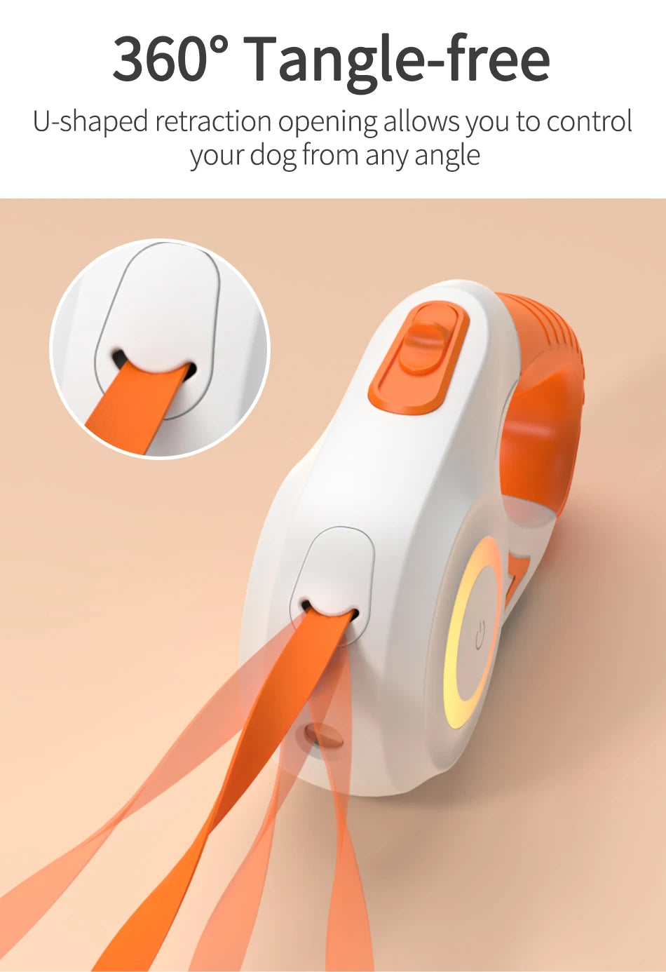 ROJECO Retractable LED Dog Leash