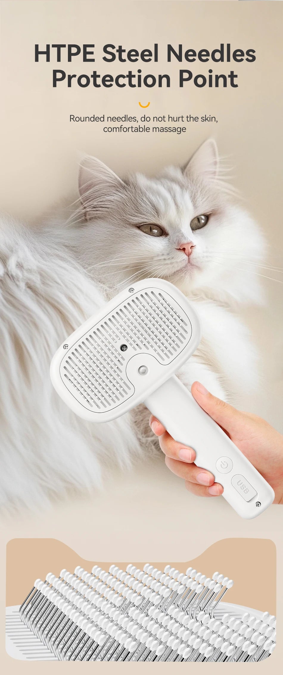 ROJECO Electric Steam Grooming Brush