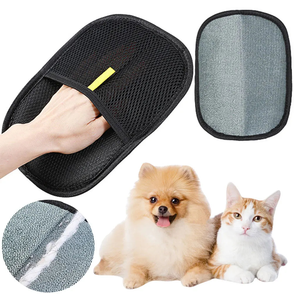 Pet Grooming Glove Dual-Sided Hair Remover